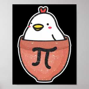 Chicken Pot Pi Day Funny Mathematik Lehrer Mathema Poster