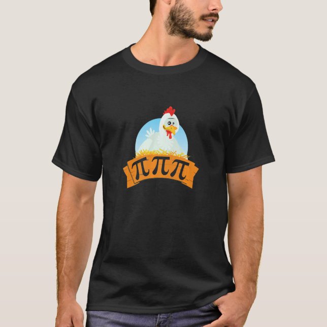 Chicken Pot Pi Day Pie Math 3,14 T-Shirt (Vorderseite)