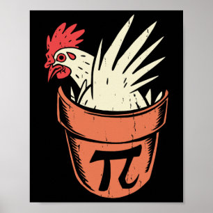 Chicken Pot Pi Funny Mathe Lehrer Pun Pi Day Poster