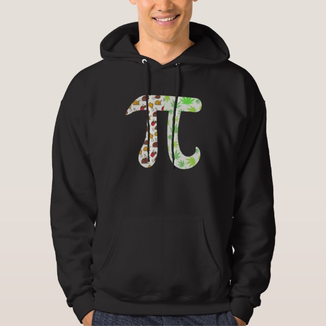 Chicken Pot Pi  Math Day Pi Day 3 14 Math Pun Weed Hoodie (Vorderseite)