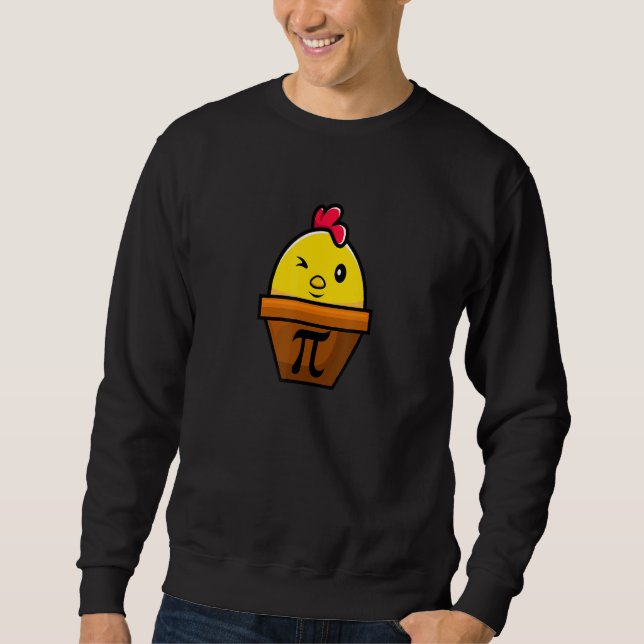 Chicken Pot Pi Math Funny Academy Pi Day Sweatshirt (Vorderseite)