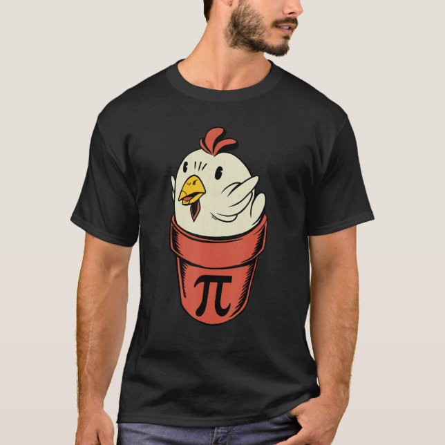 Chicken Pot Pi  Pi Day Pun Math Student Teacher Pi T-Shirt (Vorderseite)