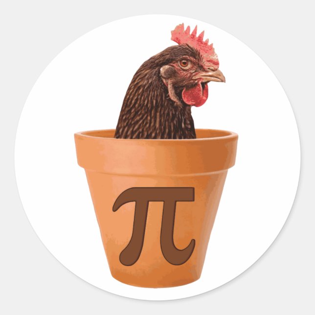 Chicken Pot Pi (und das ist mir egal) Runder Aufkleber (Vorderseite)