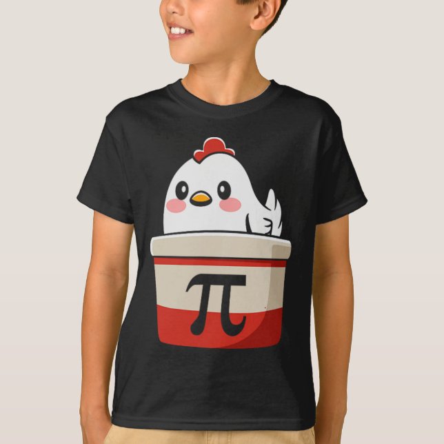 Chicken Pot Pie Funny Mathe Lover Pun Pi Day Stude T-Shirt (Vorderseite)