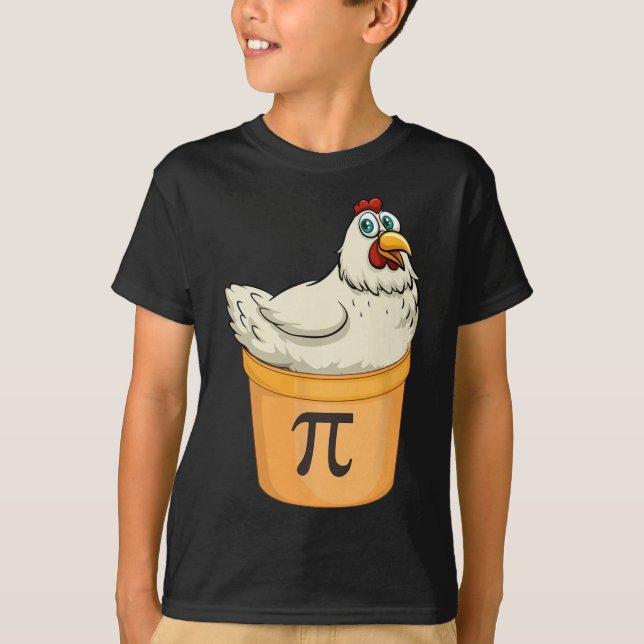 Chicken Pot Pie Funny Mathe Pun Chicken Pot Pi T-Shirt (Vorderseite)