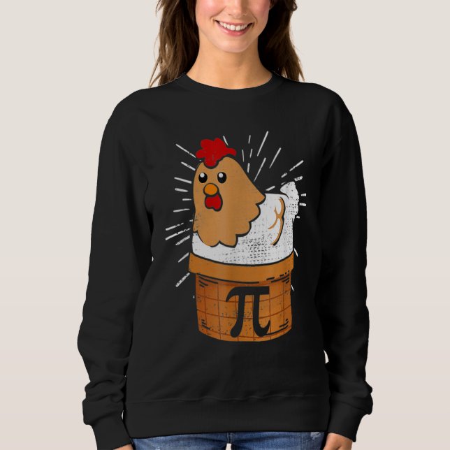 Chicken Pot Pie  Math pun Chicken Pot Pi Sweatshirt (Vorderseite)