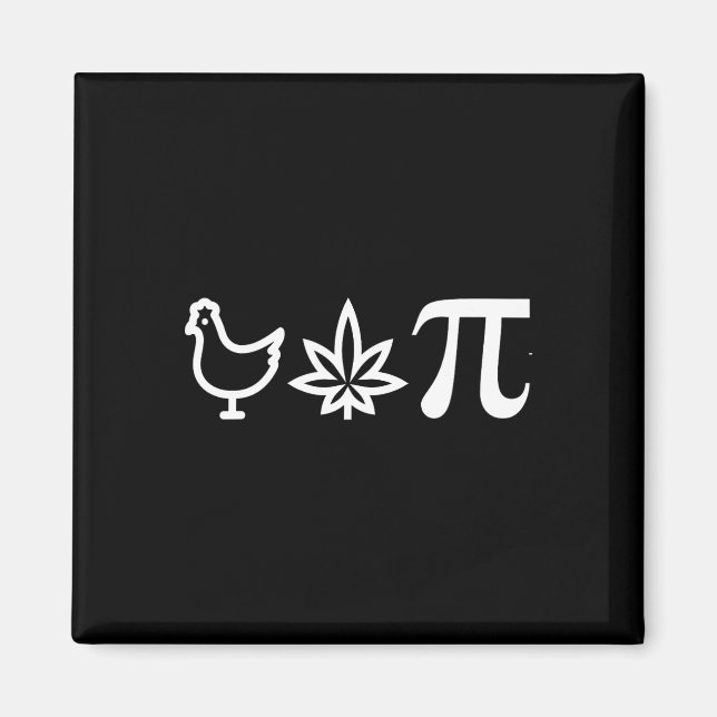 Chicken Pot Pie Pi Day Weed Pun Mathe Numbers März Magnet (Vorne)