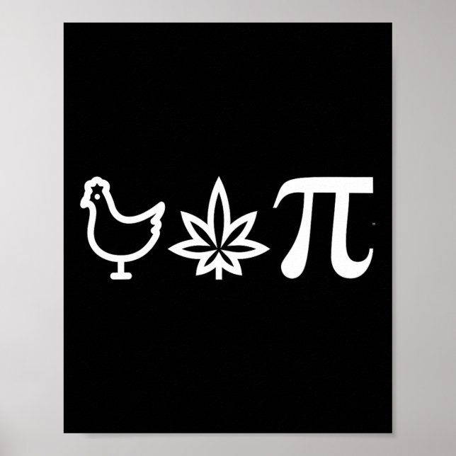 Chicken Pot Pie Pi Day Weed Pun Mathe Numbers März Poster (Vorne)