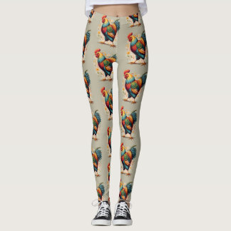 Chicken Print Leggings