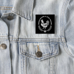 Chicken Raising & Jesus Lob Button