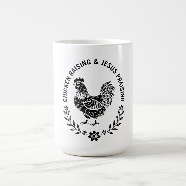 Chicken Raising & Jesus Lob Kaffeetasse (Mittel)