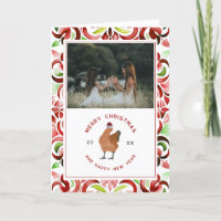 Chicken Red & Green Watercolor Weihnachtsgebäck Fo