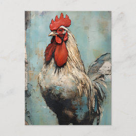 Chicken Rooster Art Postkarte