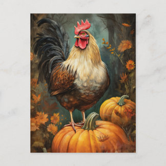 Chicken Rooster Art Postkarte