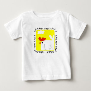 Chicken Says Cluck Farm Baby Dress Baby T-shirt