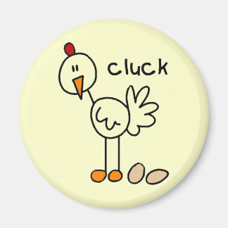 Chicken Says Cluck Tshirts und Geschenke Magnet