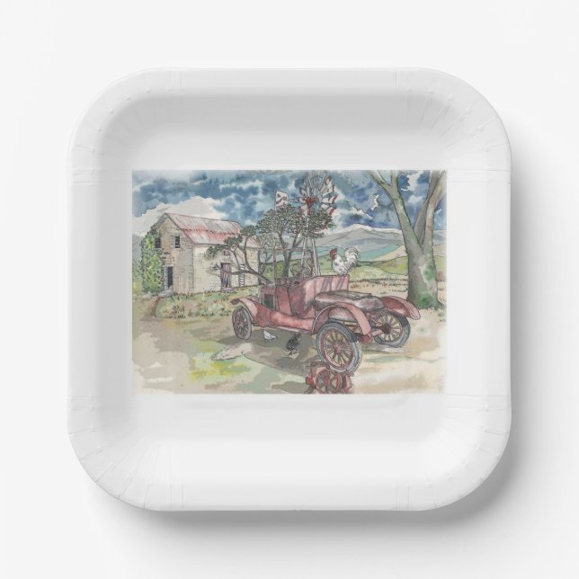 Chicken Scratch Pappteller (Vorderseite)