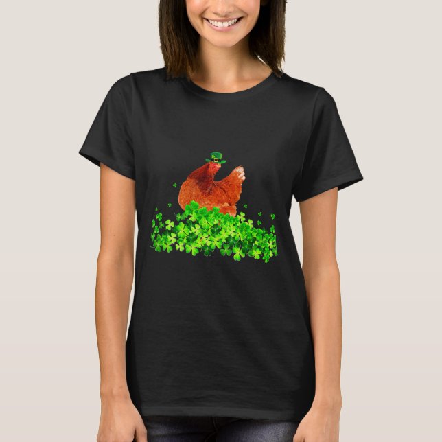 Chicken St Patricks Day Chicken Lover Irish Shamro T-Shirt (Vorderseite)