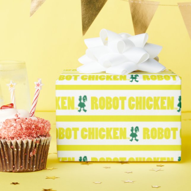 Chicken Stripe Pattern Geschenkpapier (Geburtstagsparty)