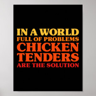 Chicken Tenders Ich liebe Chicken Tenders Lustiger Poster