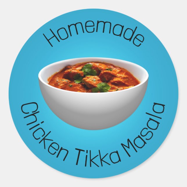 Chicken Tikka Masala Runder Aufkleber (Vorderseite)