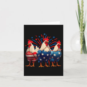 Chicken Usa Flag Patriotic Funny Chicken 4. Ju Karte
