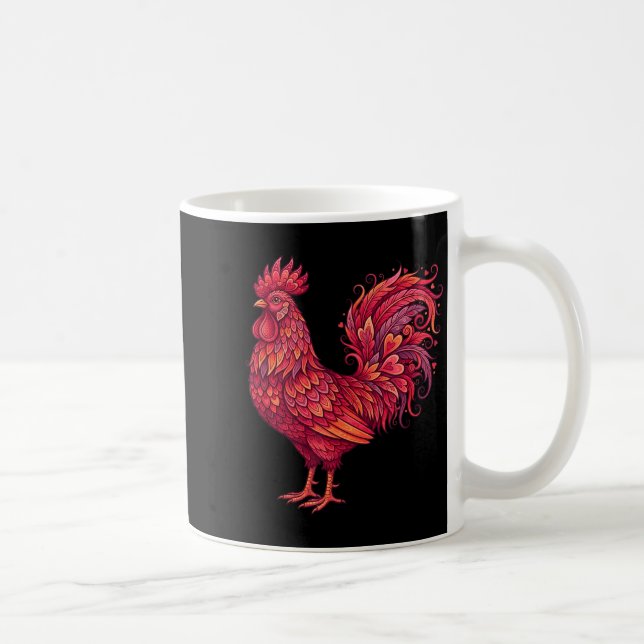 Chicken Valentines Day Heart For Farmers Cute Chic Kaffeetasse (Rechts)