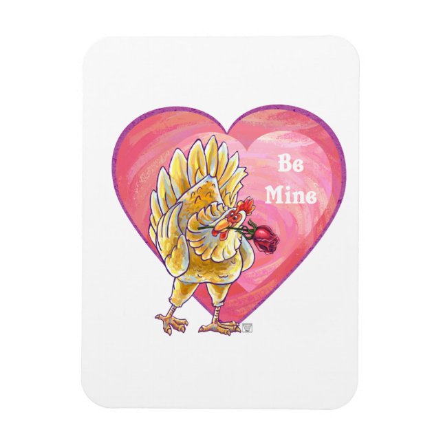 Chicken Valentine's Day Magnet (Vertikal)