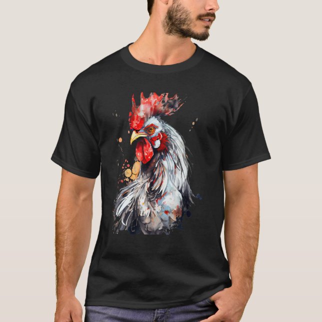 Chicken Watercolor  For Men Women T-Shirt (Vorderseite)