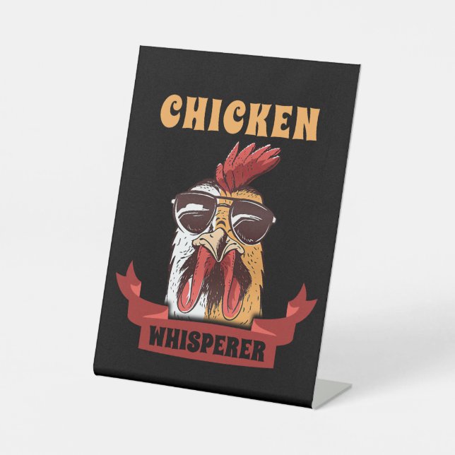 Chicken Whisperer Not Geflügel Bauer Geschenk  Sockelschild (Vorderseite)