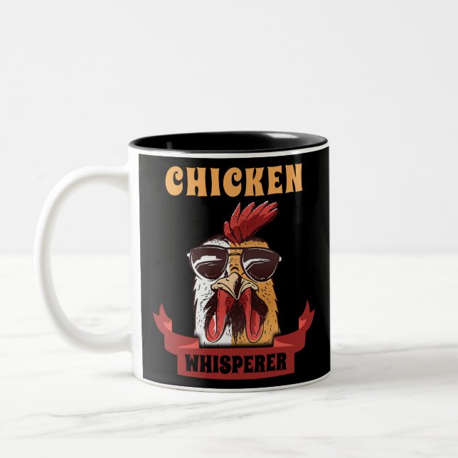 Chicken Whisperer Not Geflügel Bauer Geschenk  Zweifarbige Tasse (Links)