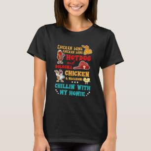 Chicken Wing Hot Dog Und Bologna Hühnchen & Macaro T-Shirt