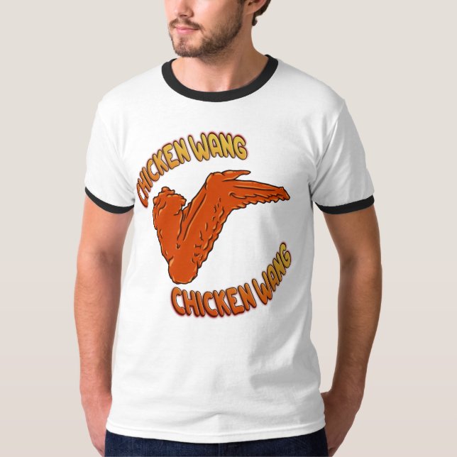 Chicken Wing Men's Basic Ringer T - Shirt (Vorderseite)