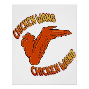 Chicken Wing Zazzle Glossle Poster