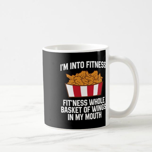 Chicken Wings Quote Hot Wing Fast Food Funny Chick Kaffeetasse (Rechts)