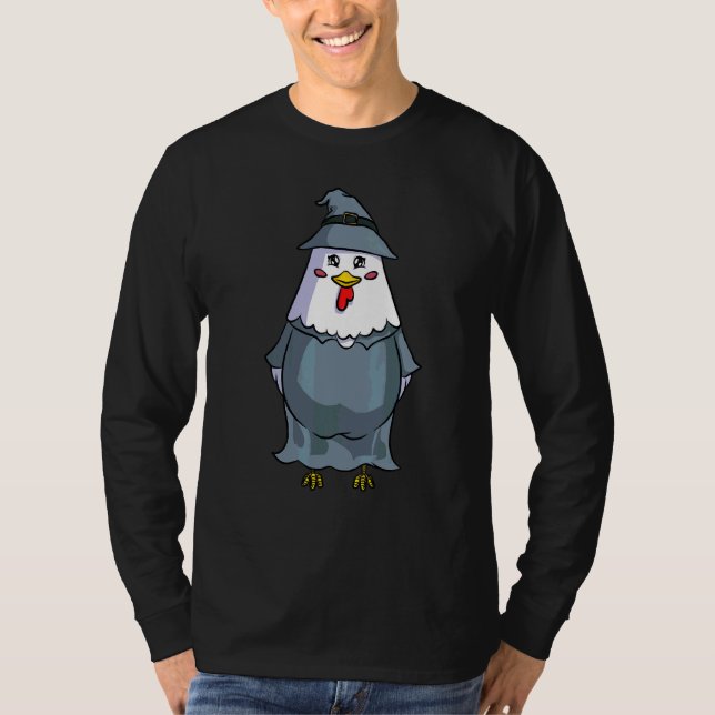 Chicken Witcher Magician Kostüm für Halloween Chi T-Shirt (Vorderseite)