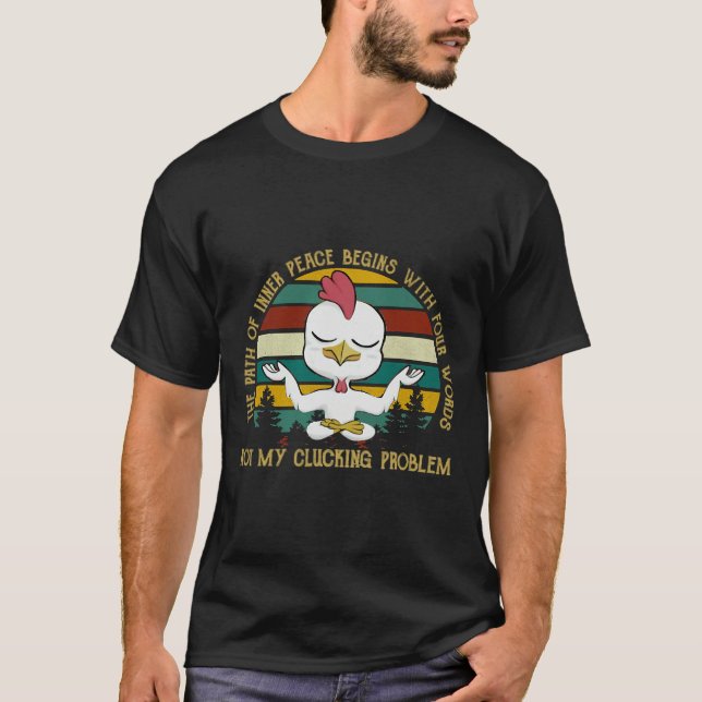 Chicken Yoga Chicken Egg   T-Shirt (Vorderseite)
