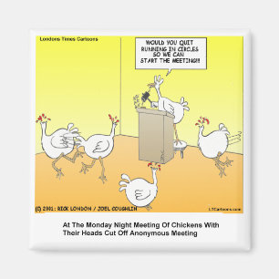 Chickenhead Anonyme Cartoon Geschenke und T-Shirts Magnet
