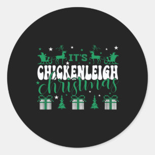 Chickenleigh Es ist Weihnachten T-Shirt Xmas Match Runder Aufkleber