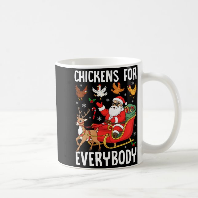 Chickens For Everybody Santa Chicken Farmer Comfor Kaffeetasse (Rechts)