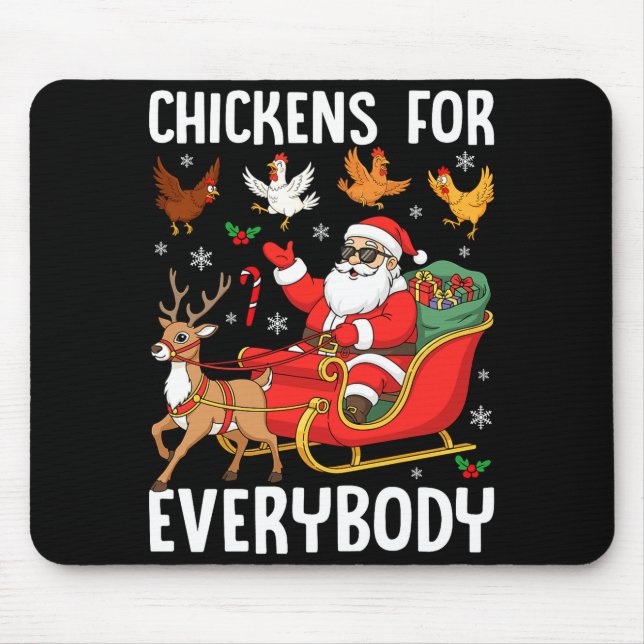 Chickens For Everybody Santa Chicken Farmer Comfor Mousepad (Vorne)