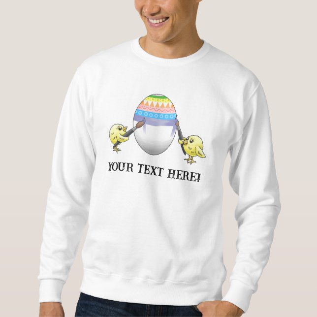 Chickens paint a beautiful Easter egg Sweatshirt (Vorderseite)