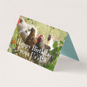 Chickers Roosters Joyeux de nous Carte d'anniversa