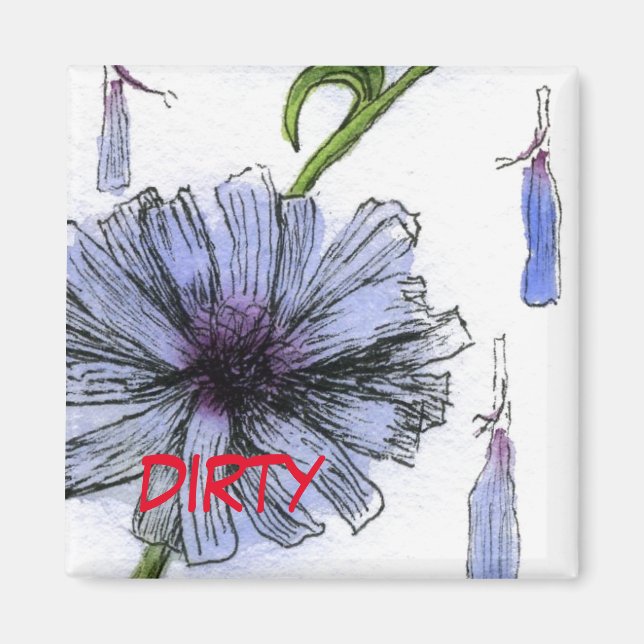 "Chickory" Lave-vaisselle sale Magnet d'état (Devant)