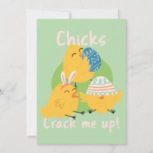 Chick's Crack Me Up ! Carte Pâques