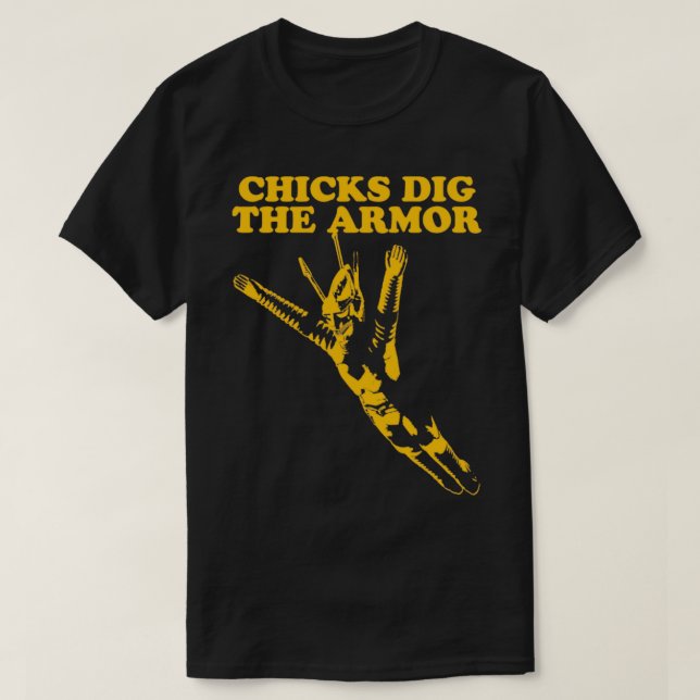 CHICKS DIG ARMOR Jet Jaguar T-Shirt (Design vorne)