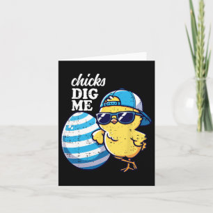 Chicks Dig Me Funny Kleinkind Osterfröhliches Oste Karte