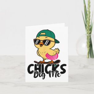 Chicks Dig Me Oster Kleinkind Jungen Männer glückl Karte