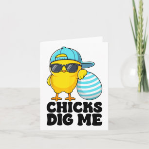 Chicks Dig Me Oster Kleinkind Jungen Männer glückl Karte