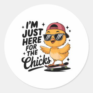 Chicks Dig Me Oster Kleinkind Jungen Männer glückl Runder Aufkleber